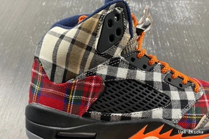 557  Elegant Jordan 5 Retro 2985 FD4814- Plaid 0803